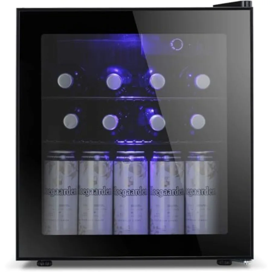 Mini Fridge Cooler 70 Can Beverage Refrigerator with Glass Door for Beer Soda or Wine Small Drink Dispenser Machine Removable f