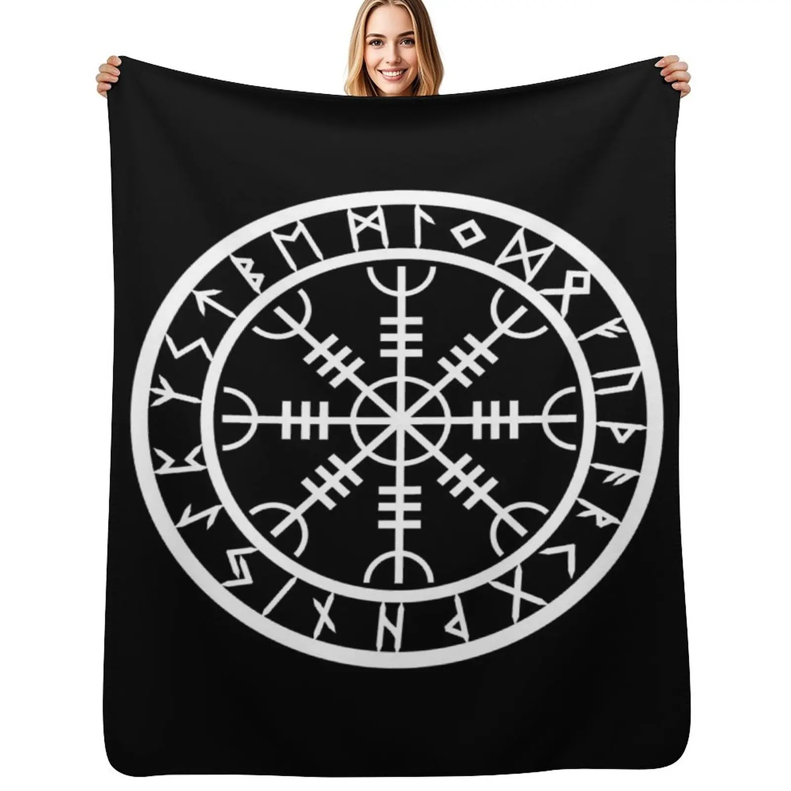 Helm of Awe /// Rune Circle (Variante II) Couverture polaire durable et chaude pour un usage quotidien à la maison