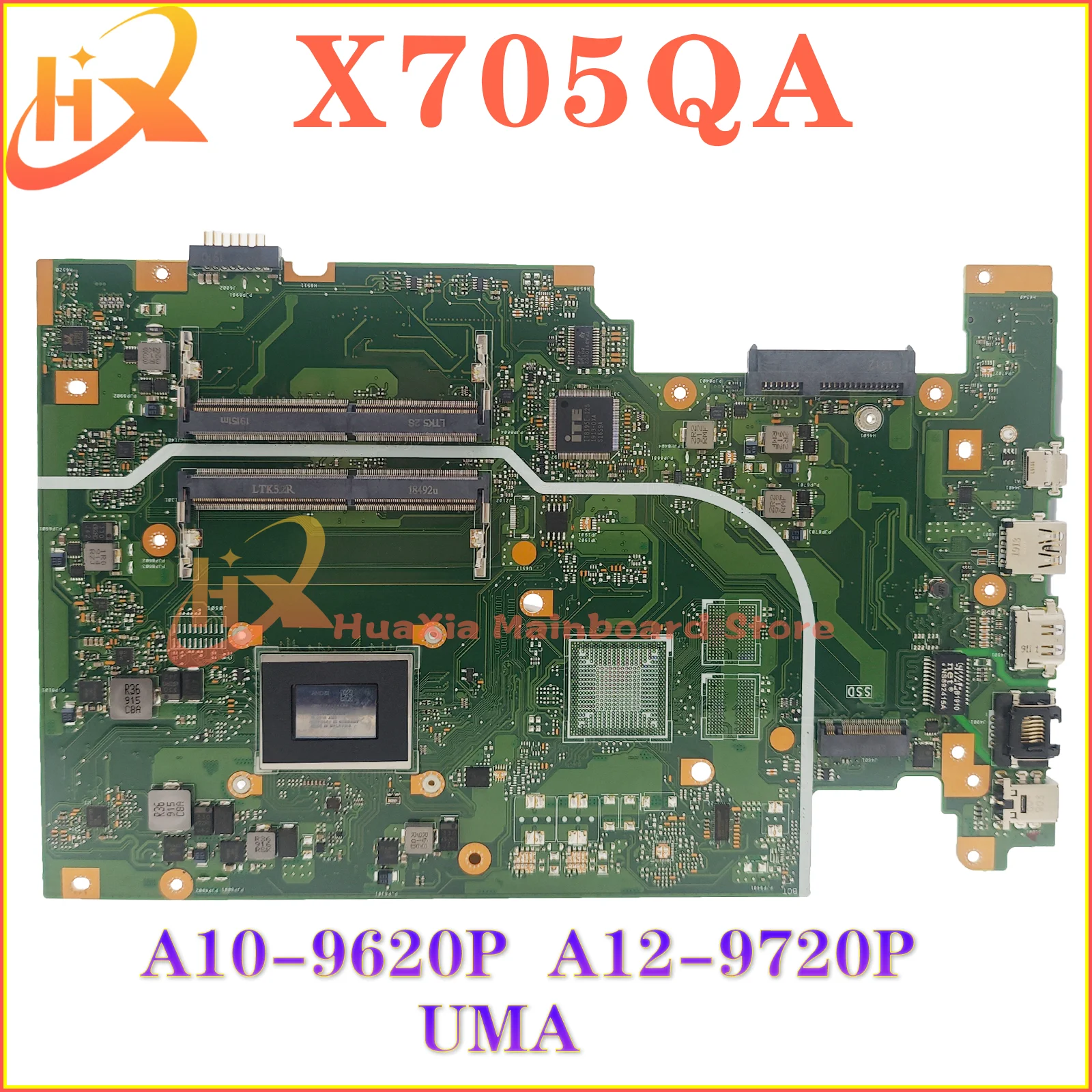 KEFU X705QR Mainboard For ASUS X705QA F705Q A705Q X705Q Laptop Motherboard CPU A10 A12 UMA/V2G DDR4