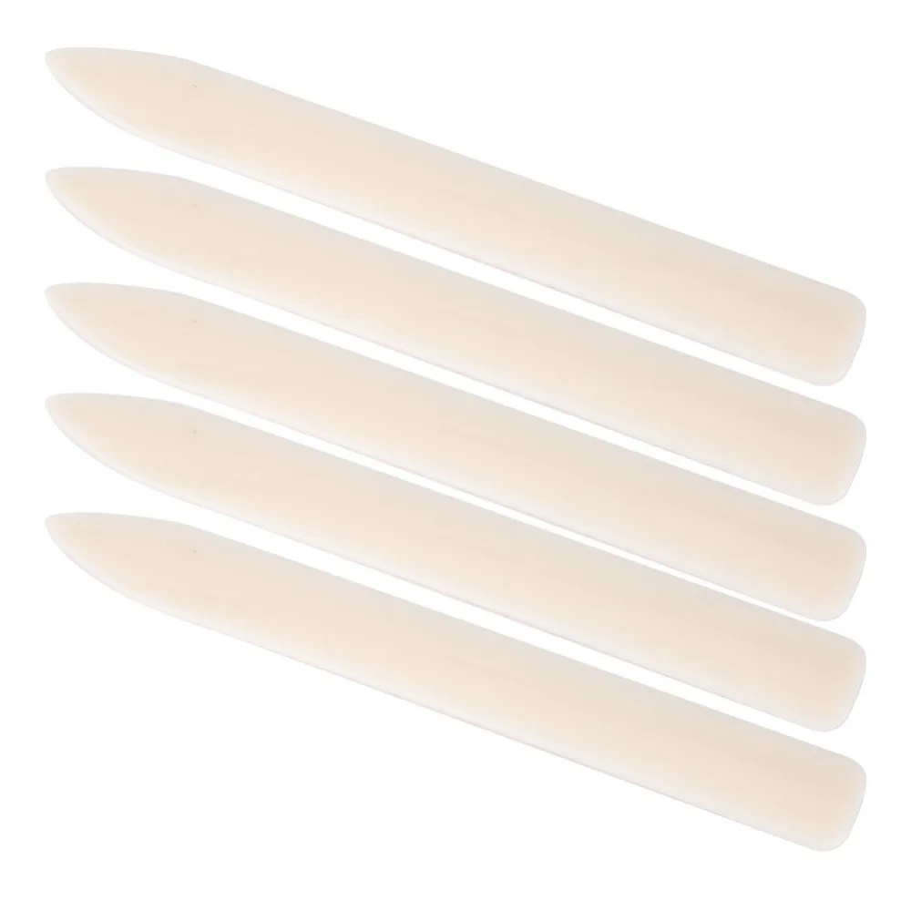 5pcs Plastic Material Bone Folder Tool Long Type Design Hand-Held Tool Leather Craft Folder Edge Trimming Tool Paper Crafting