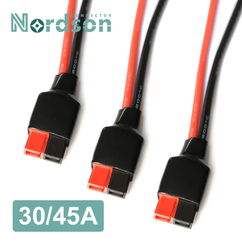 30A 12AWG Plug with Wire Solar Panel Cable Male To Female Connection Cord Outdoor Energy Storage Power Line Adapter