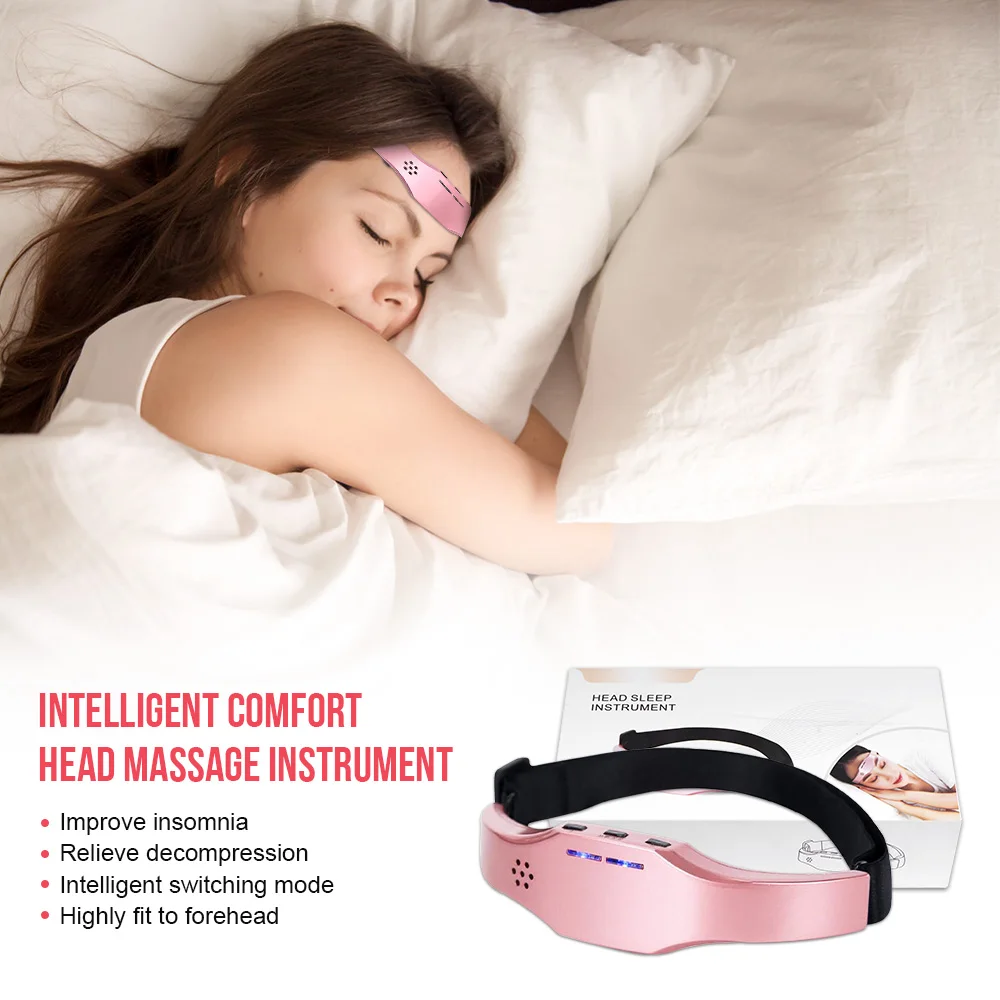 Electric Head Massager Brain Anti Stress Sleeping Aid Therapy Sleep Insomnia Helper Headache Eliminator Hypnotic Apparatus