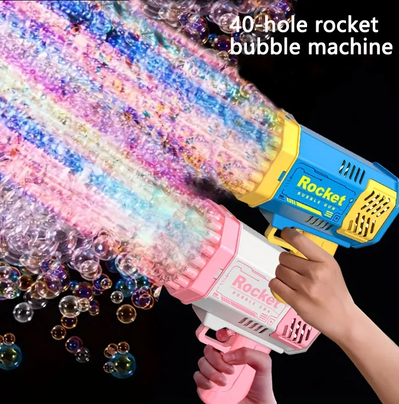 40 Hole Bubble Machine Fully Automatic Bubble Blowing Light Outdoor Bubble Machine without Battery without Bubble Water