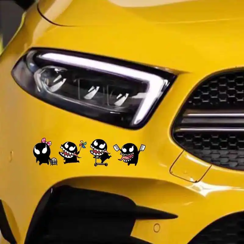 جديد مارفل فينوم أنيمي الأجهزة الطرفية الإبداعية شخصية الكرتون مضحك ملصقات السيارات DIY بها بنفسك مقاوم للماء خدش ملصقات الزخرفية #5