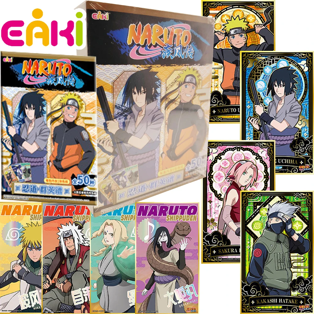 

Коллекционные карточки EAKI Genuine Naruto: Яркие персонажи, изысканные креативные аниме-карточки, подарки для детей на Рождество