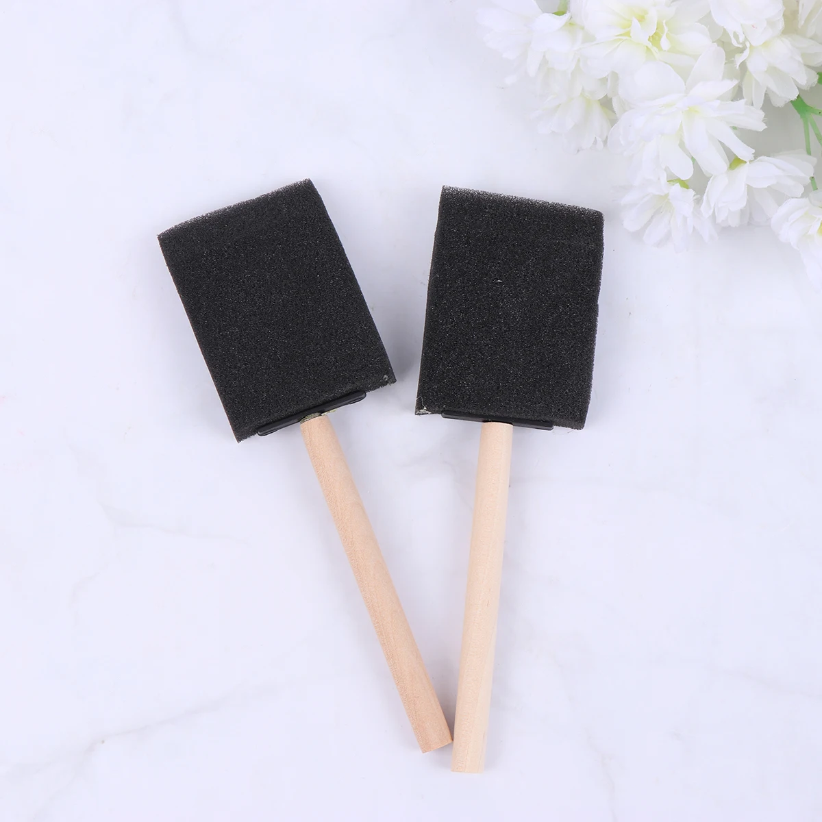 

20pcs Sponge Brush Painting Graffiti Drawing Round Sponges Bamboo DIY Tools Kids Reusable Water Washable Stain Application Art