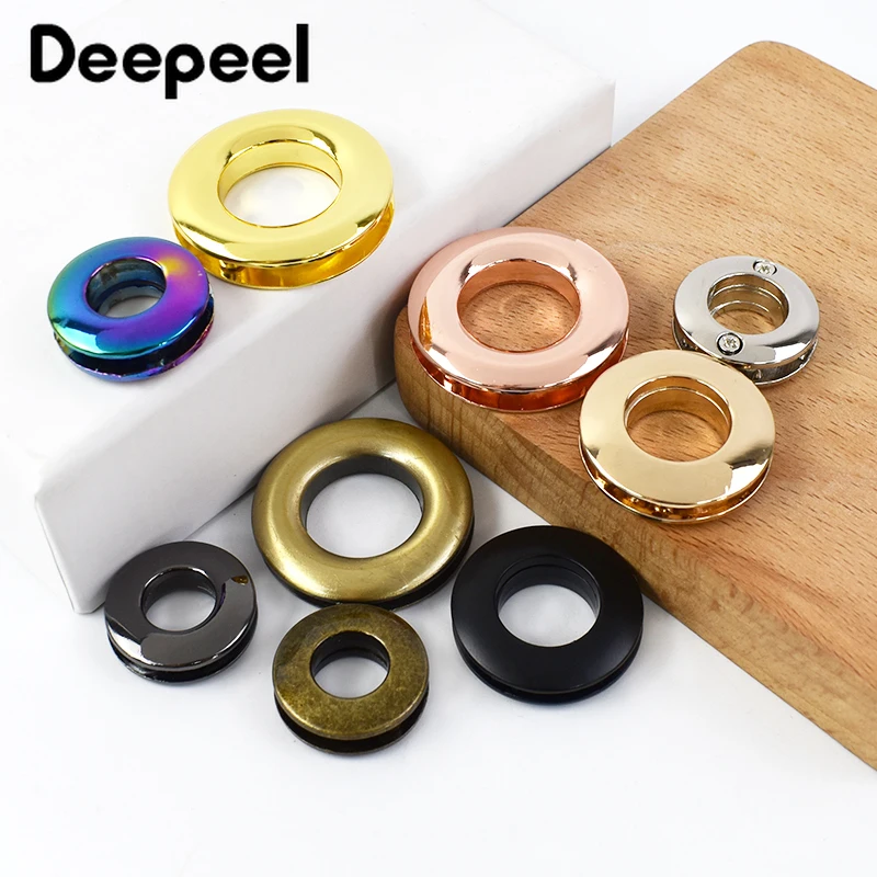 4/10Pcs Deepeel 10-25mm Metal O Ring Eyelet Buckle Screw Grommet Handbag Connect Clasp Bag Strap Belt Craft DIY Bags Accessories