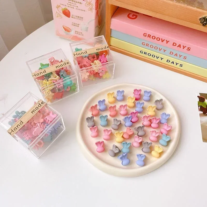 Korean Style Cute Kids Small Hair Clip Cartoon Animal Color Hair Ornament 36Pcs Box Small Grabber Clip Girl Coiled Hair Headgear