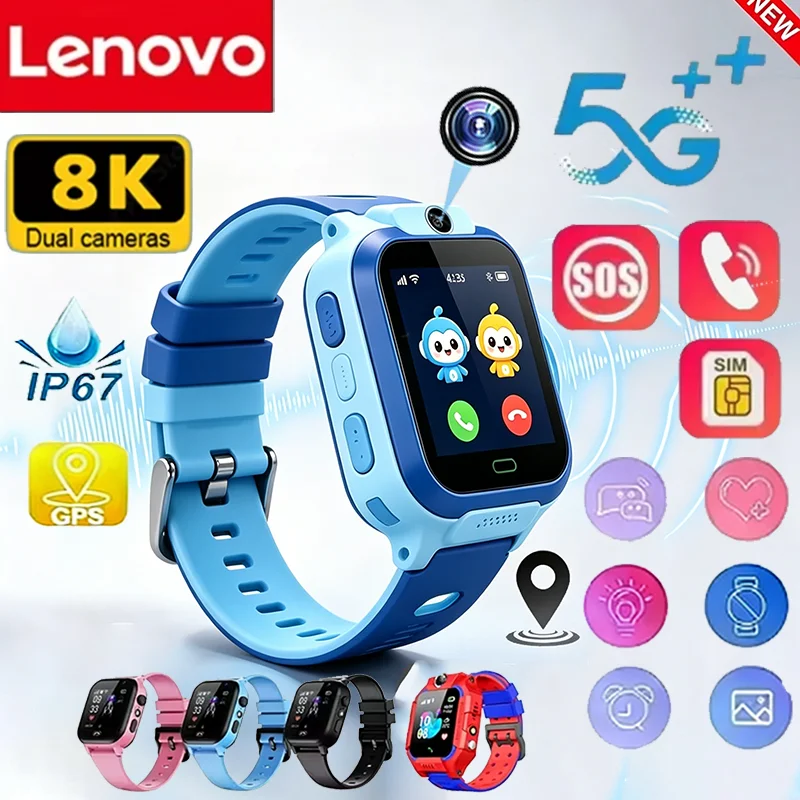 Montre intelligente Lenovo pour enfants étanche