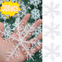 Artificial White Snowflakes Christmas Ornament Xmas Tree Hanging Pendents DIY Fake Snow Flake New Year Party Home Decors Gifts