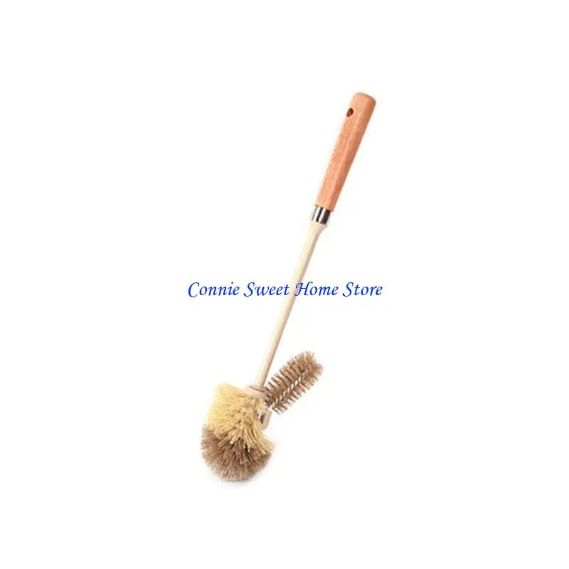 LXAF Household Wooden Long Handle Toilet Brush Home Hotel Kitchen Bathroom Multifunctional Detachable Closetool Cleaning Tools