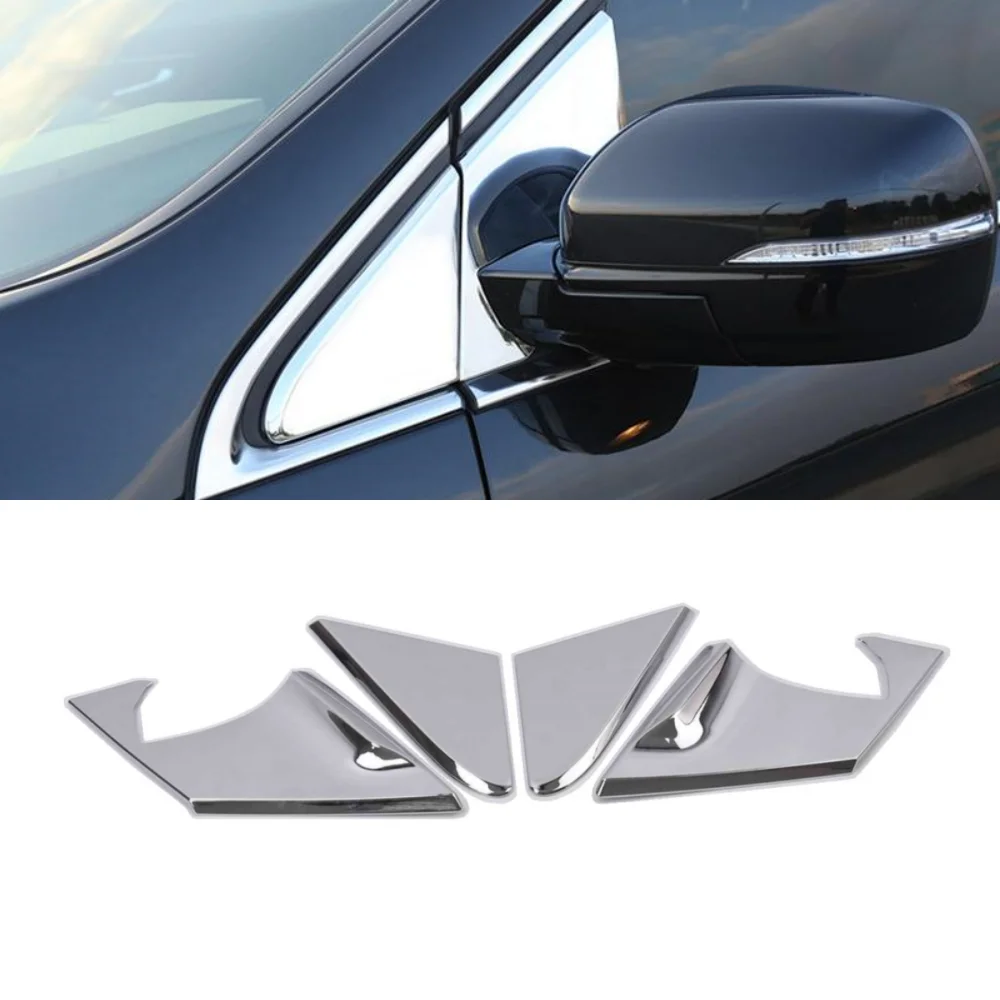 

ABS Chrome Auto styling Car front door windows Outside A-pillar Panel Cover Trim Exterior Accessories For Ford Edge 2015-2017