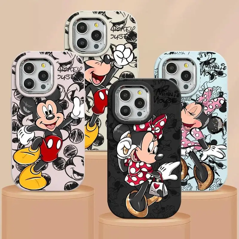 Disney Mickey Minnie Mouse Case for Realme C67 C53 C55 GT3 12Plus C12 C20 C35 C25S C25 C21Y 11 12 8S 9 Silicone Soft Cover