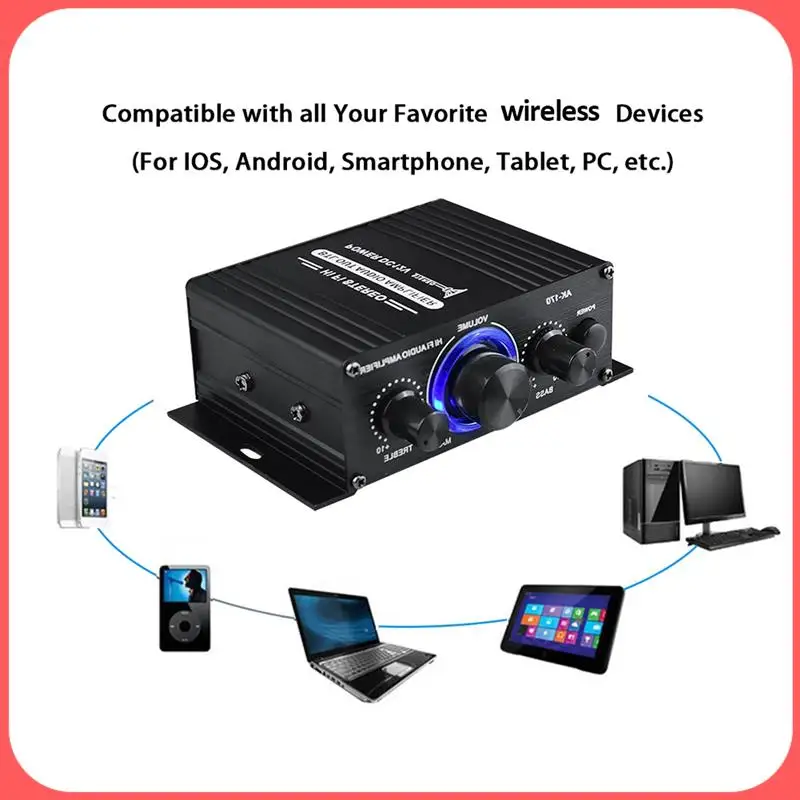 

X12A-AK-170 Усилитель мощности звука 200 Вт + 200 Вт Усилитель мощности звука Усилитель мощности звука с входом RCA