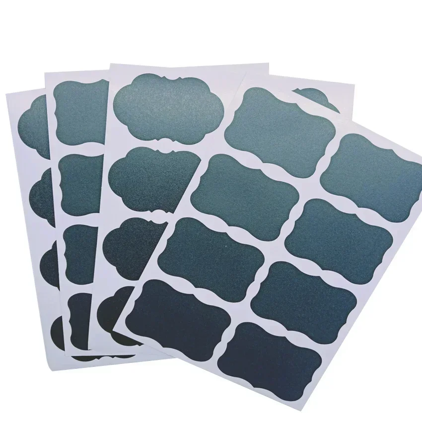 40pcs/pack Cloud Flower Blank Black Self Adhesive Sealing Sticker Reusable Waterproof Sticker Box Lab Writable Cute Stickers