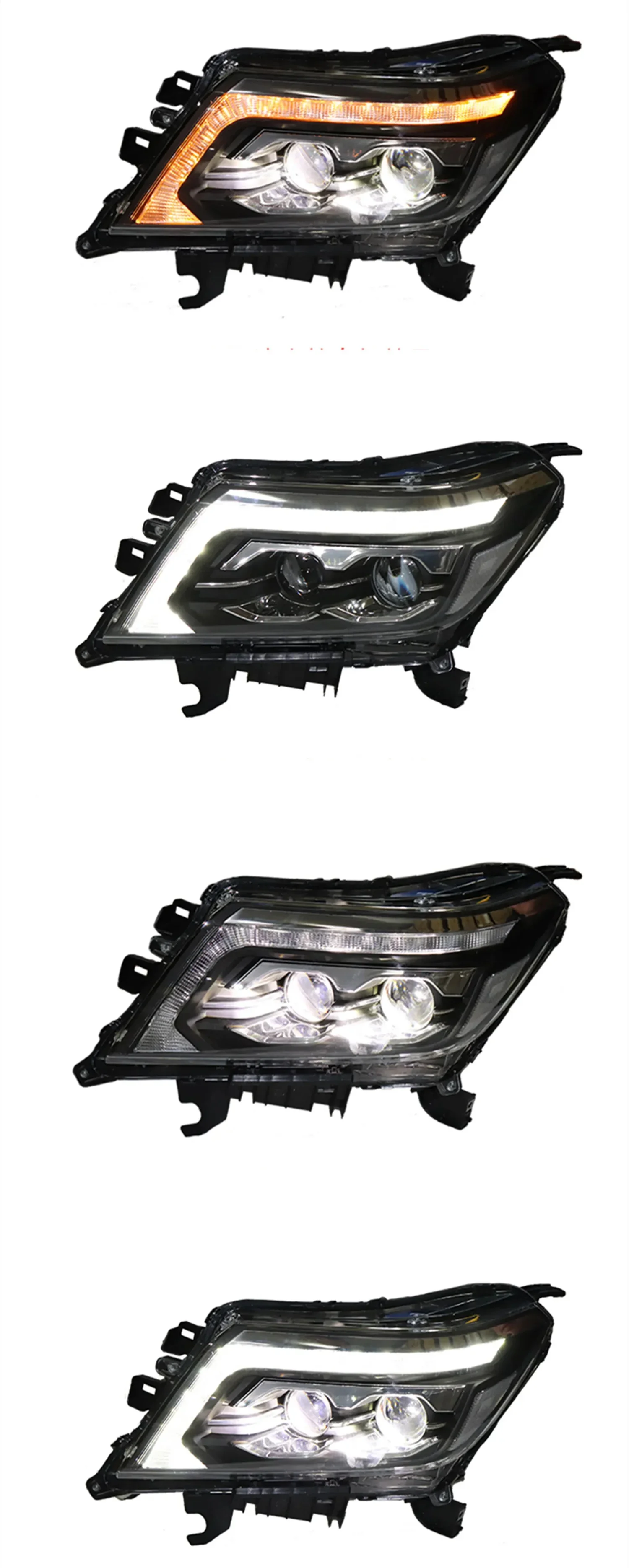 Car Front Led Headlight Daytime Running DRL Head lamp Low High Beam Turn signal for Nissan NP300