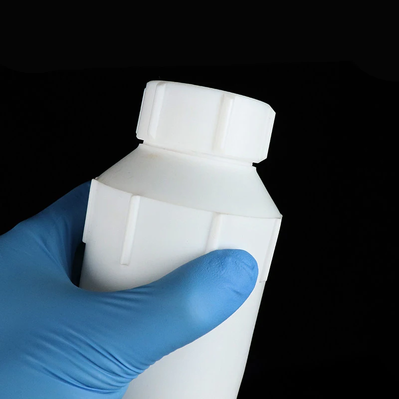 2 pieces PTFE reagent bottle 500ml large mouth/small mouth sample bottle resistant to high temperature, acid and alkali