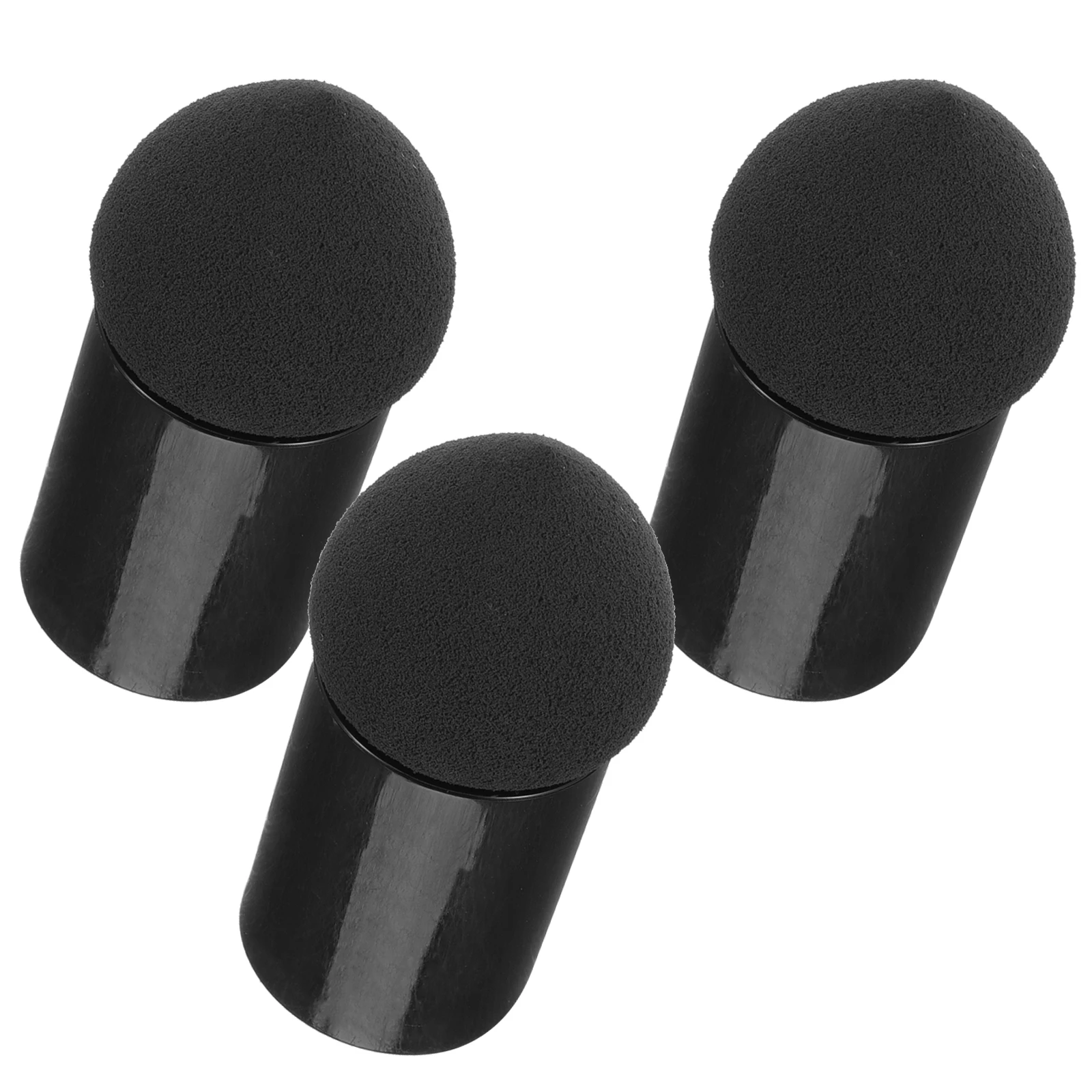 

3pcs Black Heart Shaped Makeup Brushes Foundation Sponge Blending Tools Wet Dry Use Cosmetics Sponges For Face Cream Powder