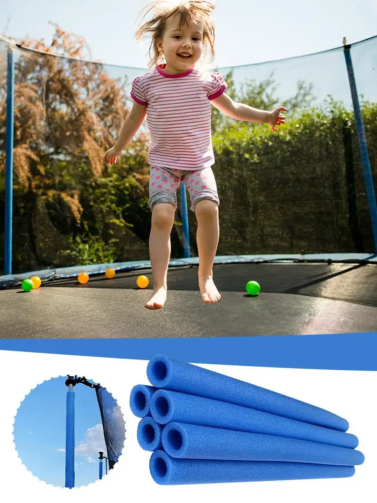 Manchons en mousse pour poteau de Trampoline, 6 pièces, 88cm, couverture pour poteau de lit de saut, rembourrage de sécurité pour enfants, accessoires de remplacement pour Trampoline d'extérieur