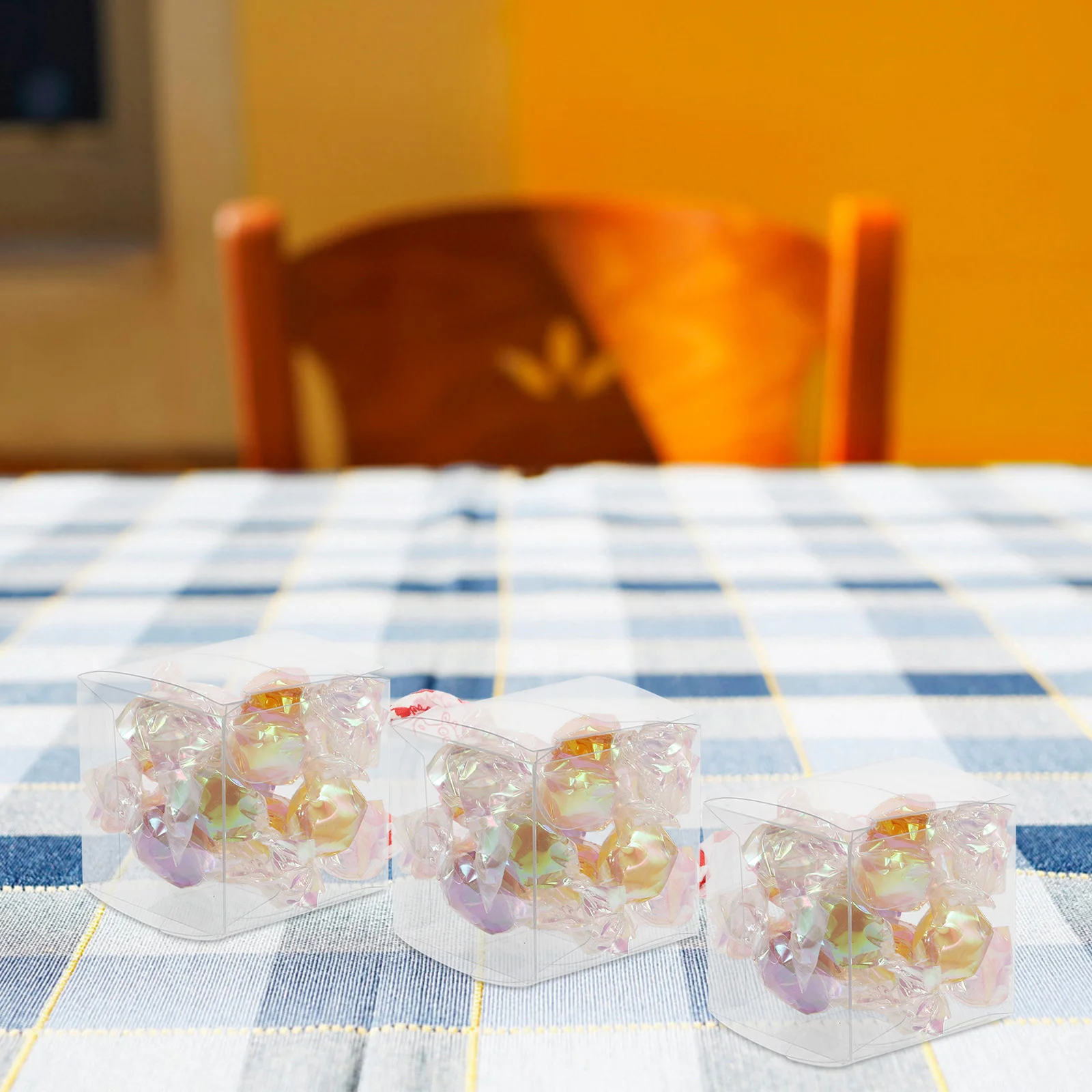 

25Pcs 4x4x4cm Clear Plastic PVC Box Transparent Easy Assemble for Candy Chocolate Jewelry Wedding Favors Plastic Box