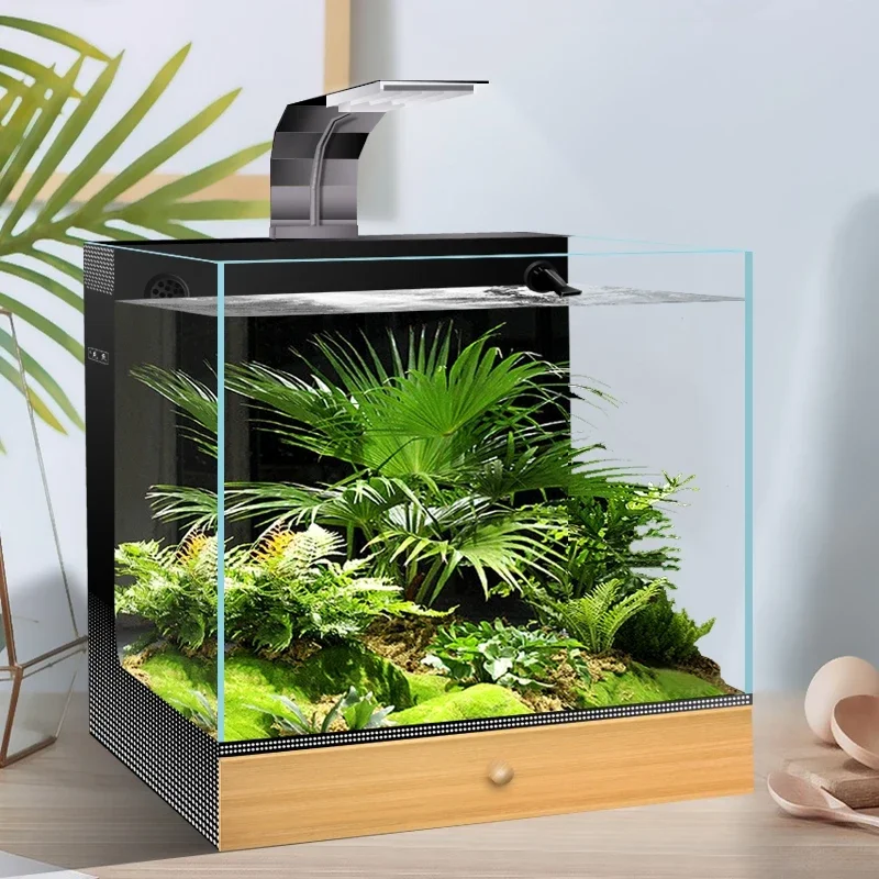 Simple Design Modern Aquariums Fish Tanks Living Room Desktop Originality Aquariums Glass Living Room Pet Products Tangki LLAQ