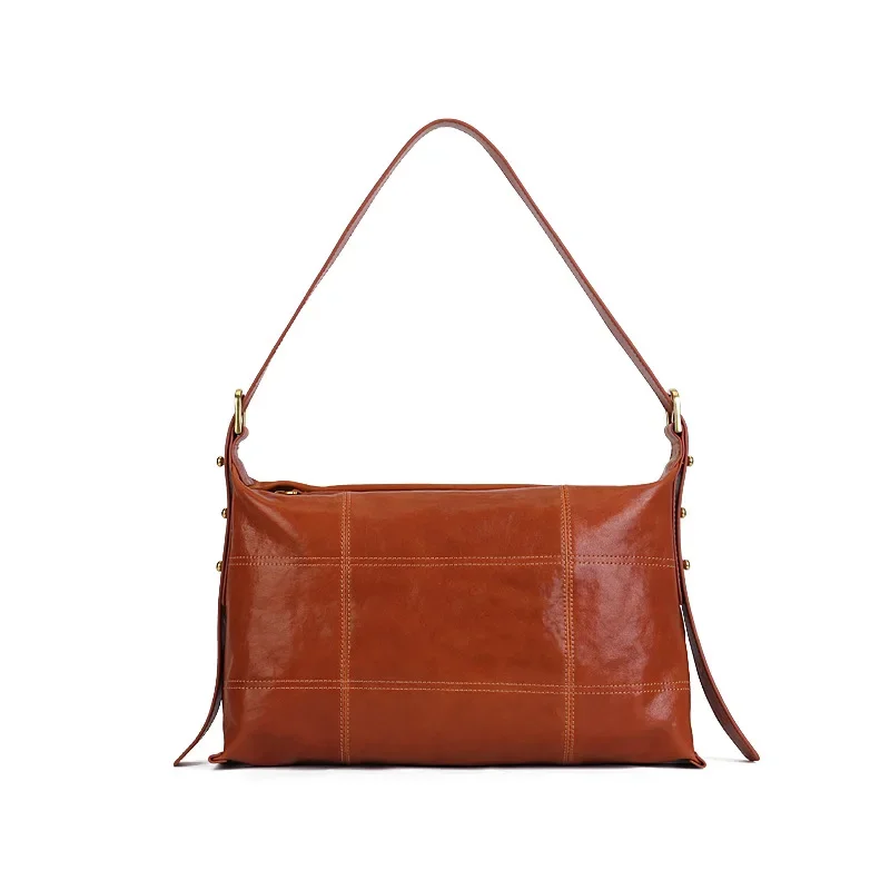 New Arrival Soft Leather Shoulder Bag with Pure Color for Women