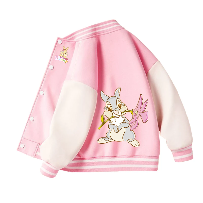 Bunny Thumper Women Baseball Jacket Kawaii Rabbit Lovers Jacket Cute Printed Woman Autunm Coat Streetwear Unisex Sport Outerwear