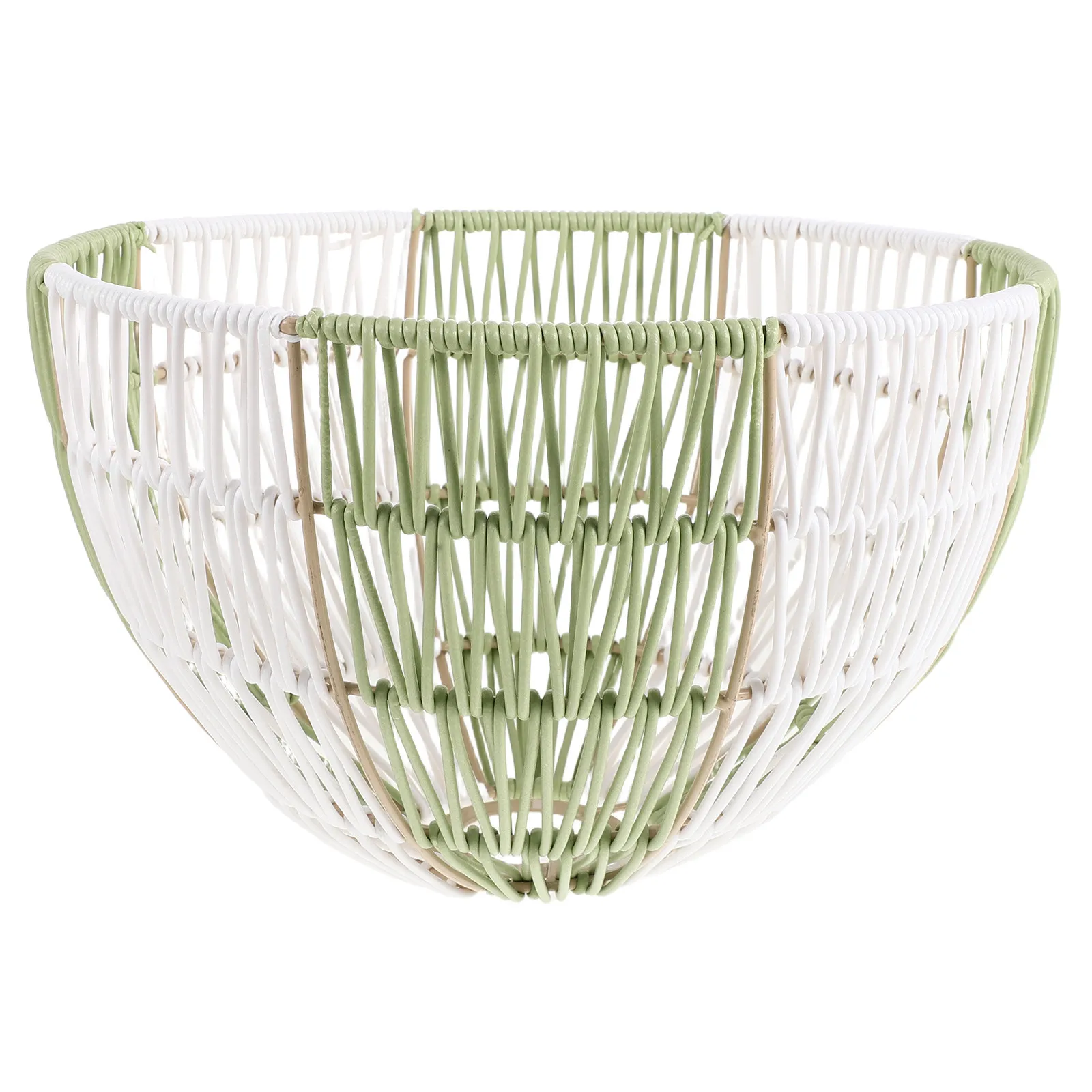 Handwoven Imitation Rattan Lampshade Bohemian Pendant Basket Lamp Shade Vintage Ceiling Lampshade Living Room Bedroom Decorative