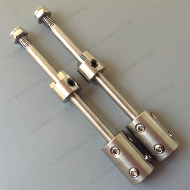 Eje de transmisión de 5mm, ejes de extensión de Motor, acoplamiento de acero inoxidable de 5x8mm para remolcador/barco de cebo RC, biela modificada, 2 uds.