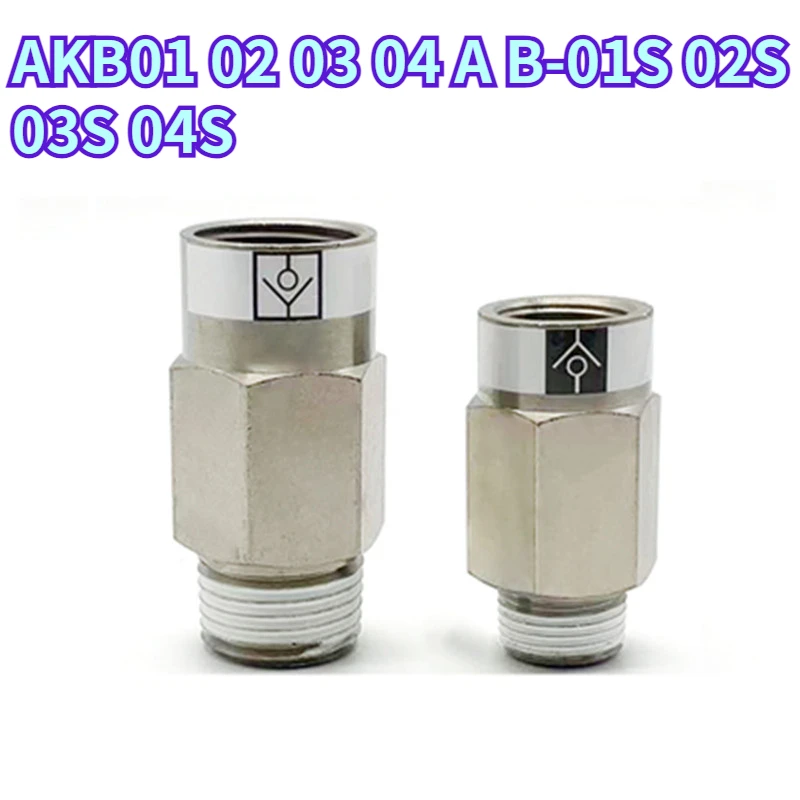 

AKB Series One-way Valve Air Pneumatic Check Valve Connector AKB01A-01S AKB02A-02S AKB03A-03S AKB04A-04S AKB01B-01S