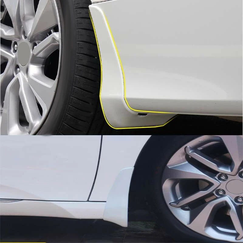 4Pcs Car White Mud Flaps Mudguards Splash Guards Fender For 2018 2019 2020 Honda Accord Sedan 10Th Generation