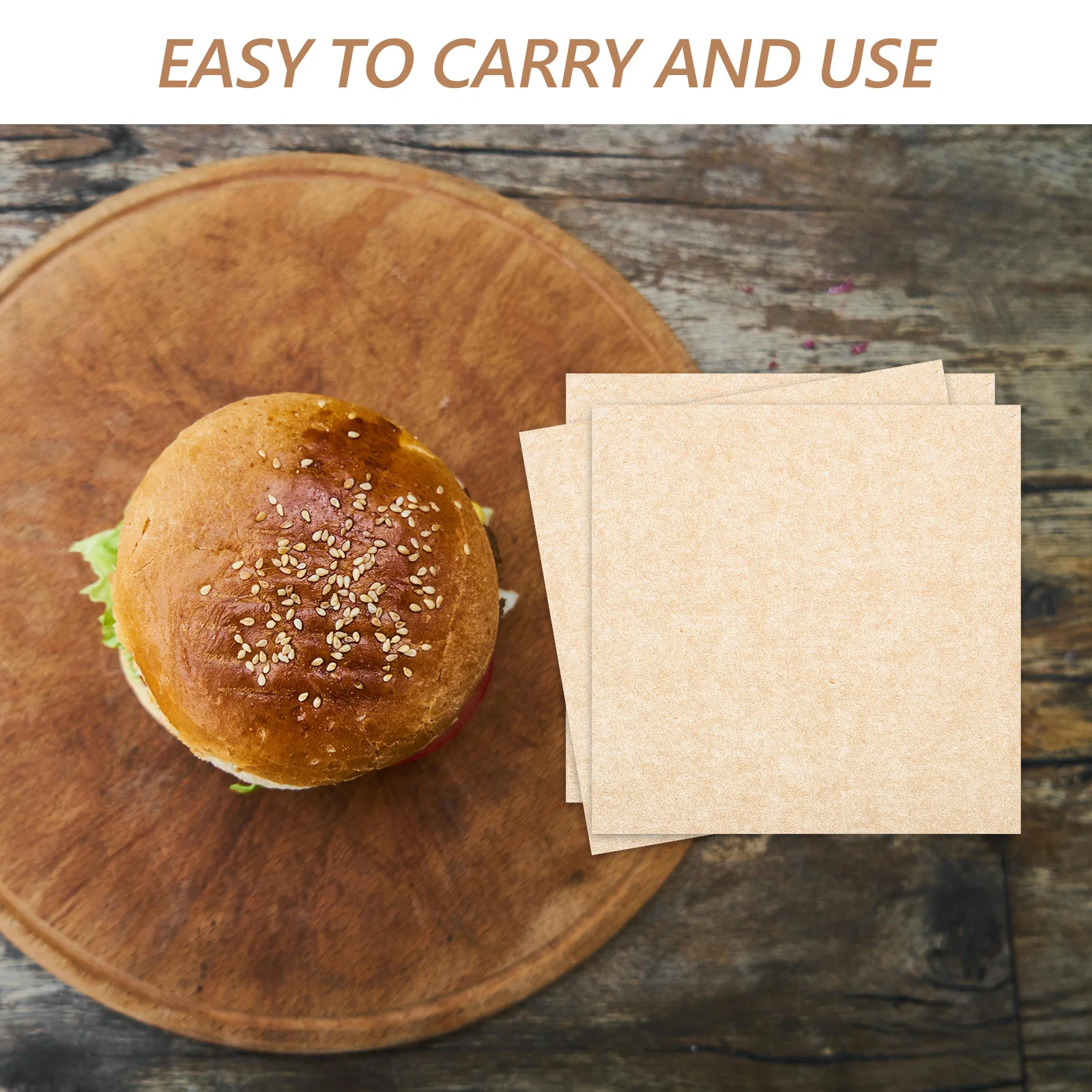

500Pcs Hamburger Patty Paper Sheets Nonstick Square Separators for Baking Sandwich Wrapping Oilproof Food Wrapping