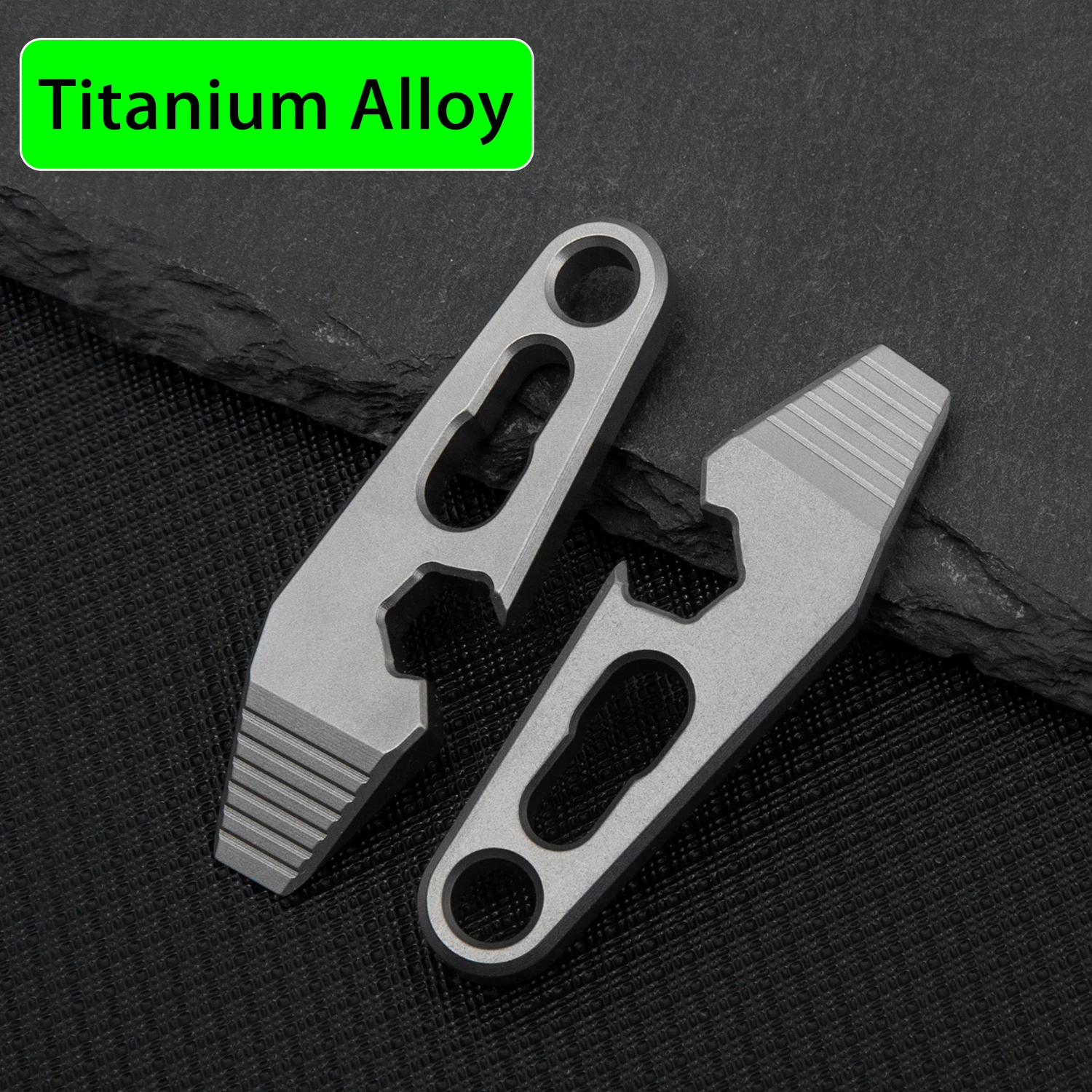 Titanium Alloy Crowbar Bottle Opener Gift Keychain Gray New Mini Multi Tool EDC With Pry Bar Flathead Screwdriver Tip