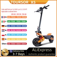 TOURSOR X5 Adult Electric Scooter 2500W*2 Dual Motor Electric Scooter 52V 26AH 11-inch Road Tires City Electric Scooter