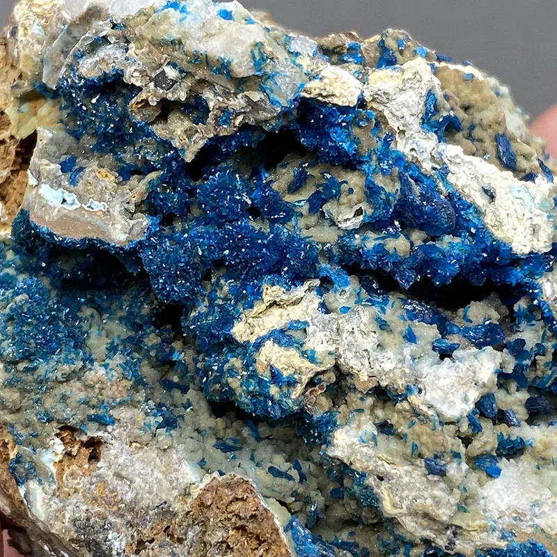 

100% natural Pendant beads Dongchuan Shiguang Veszelyite cavansite rough mineral specimen healing crystal gem collection