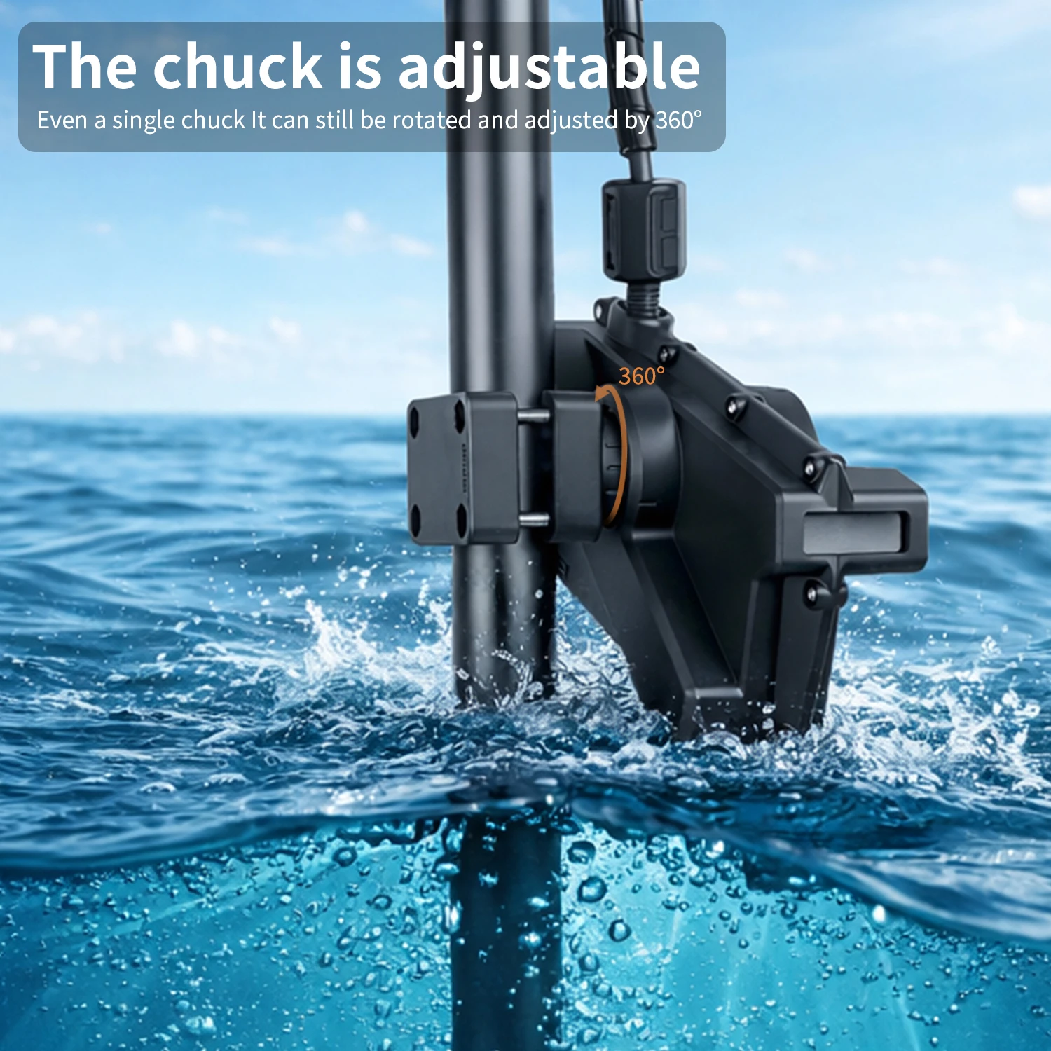 0 ° Transducer Mount Adapter for Garmin LiveScope LVS62, Reinforced Nylon Clamp Bracket Pole Mount Fish Finder Transducer Holder