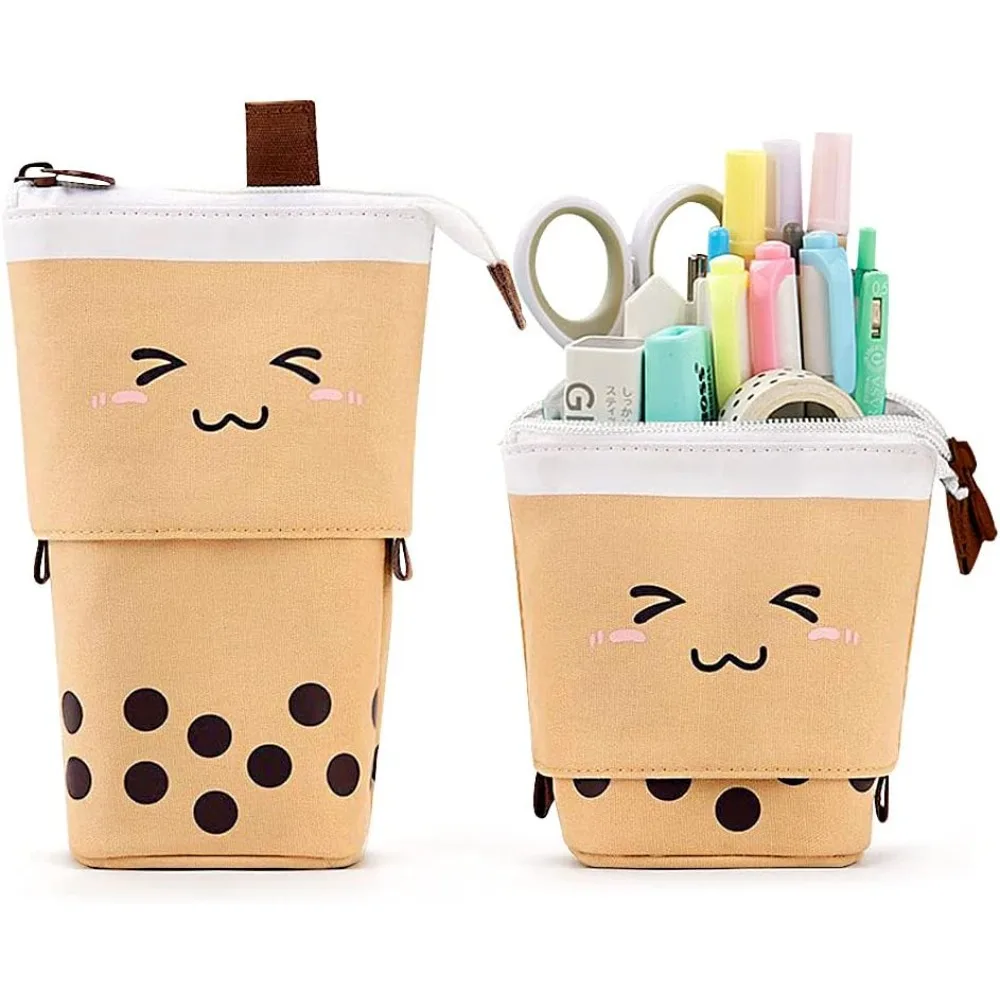 

Standing Pencil Case Kawaii, Pop Up Pencil Box Makeup Pouch, Gift Kids Canvas Pen Holder Organizer Cosmetics Bag, Stationary