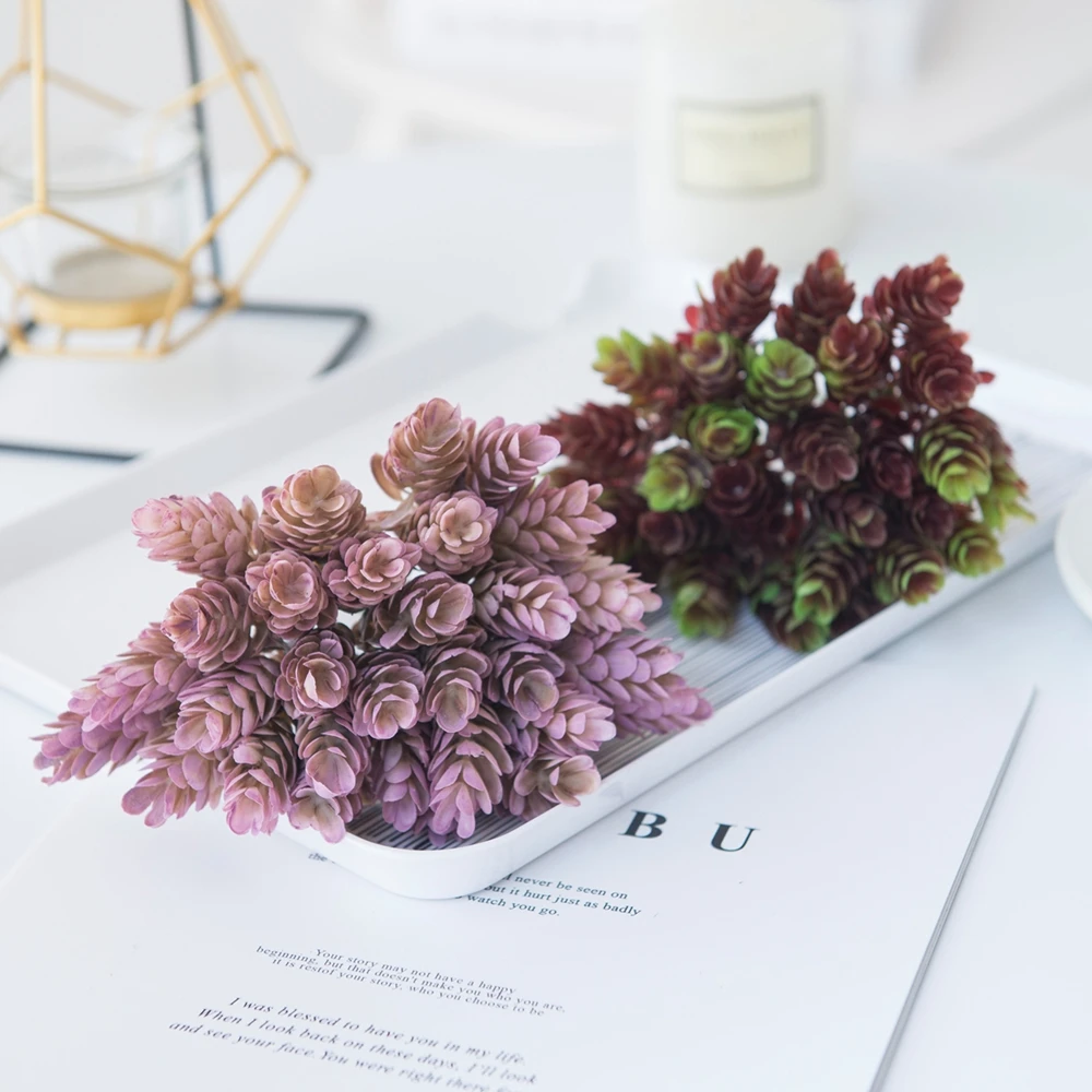 

5Pcs Fake Green Plant Cheap Artificial Plastic Flowers Home room Table Decoration outdoor Wedding Christmas Diy Candy Gifts Box