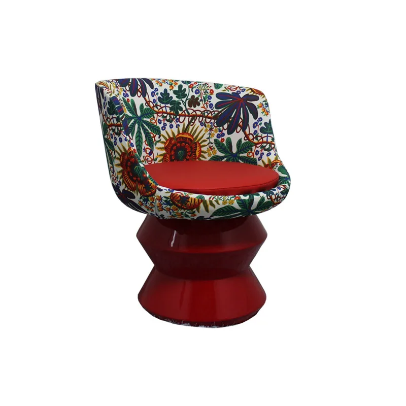 Flower cloth two-color fiberglass fiber reinforced plastic negotiation chair model room villa fabric