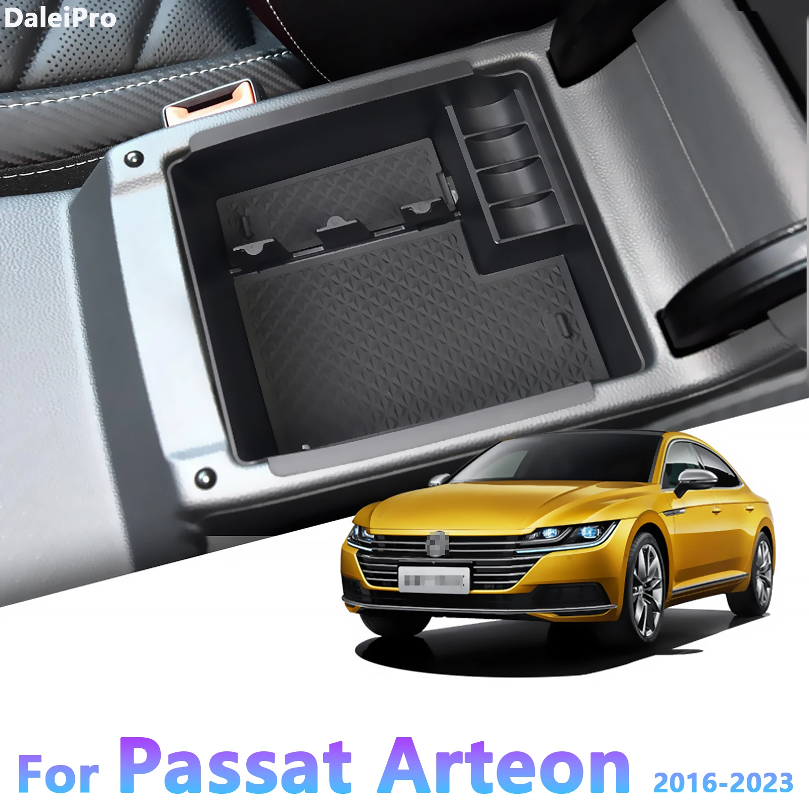 For Volkswagen Arteon Passat B8 2016-2020 2021 2022 2023 Center Console Organizer Tray Armrest Storage Box Interior Accessories