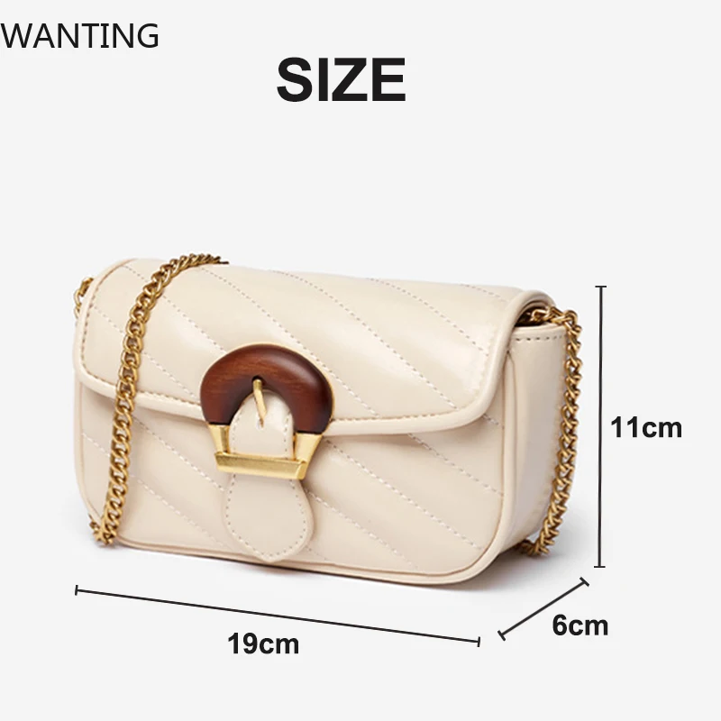 حقائب كتف نسائية فاخرة مصممة للنساء حقيبة كروس بسلسلة موضة صغيرة من جلد البولي يوريثان حقيبة يد نسائية محفظة ساعي البريد للفتيات