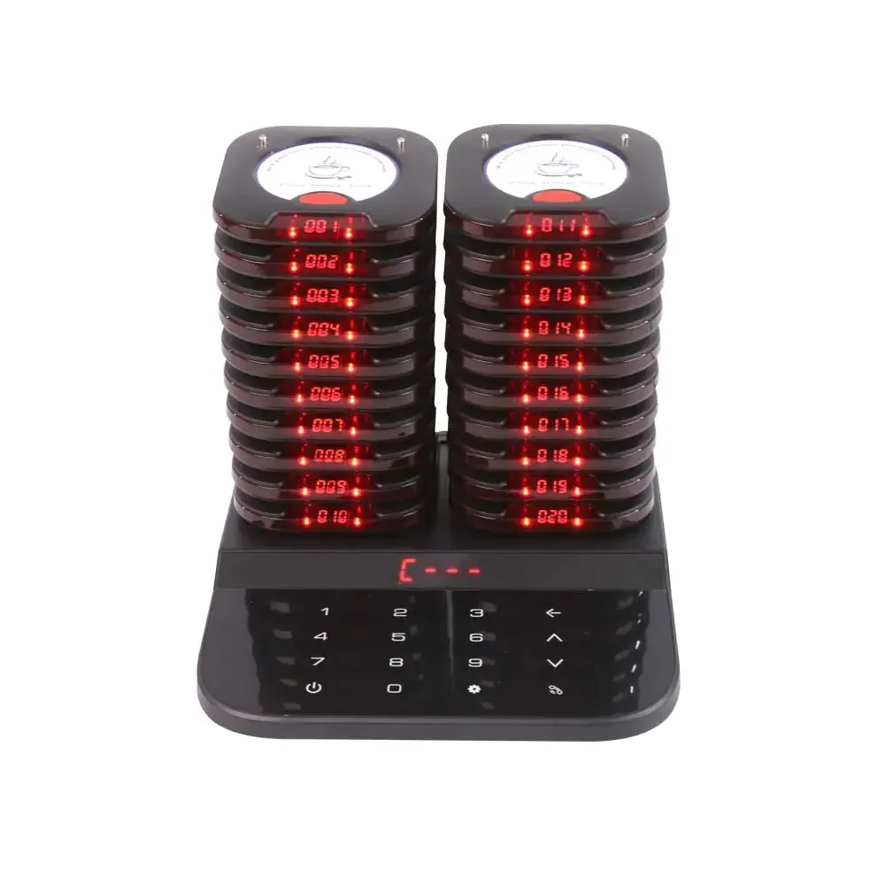 Restaurant Customer Beeper 20-piece Wireless Guest Remote Buzzer for Cafe Bar Hotel Retail Food Store