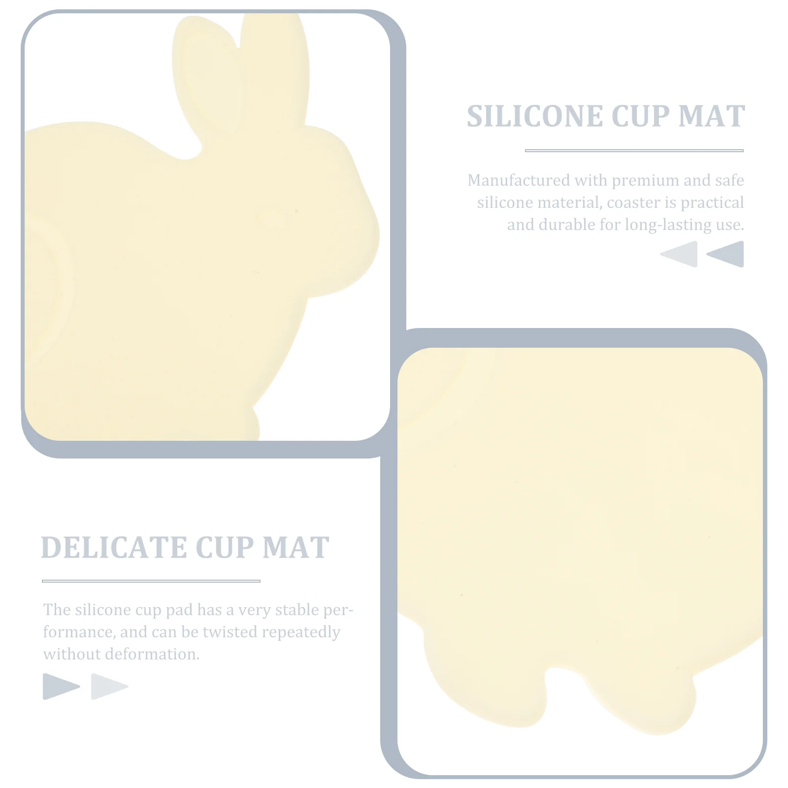 2 Pcs Silicone Pad Cup Pads for Office Reusable Coaster Household Heat Insulation Lovely Mat Silica Gel Delicate