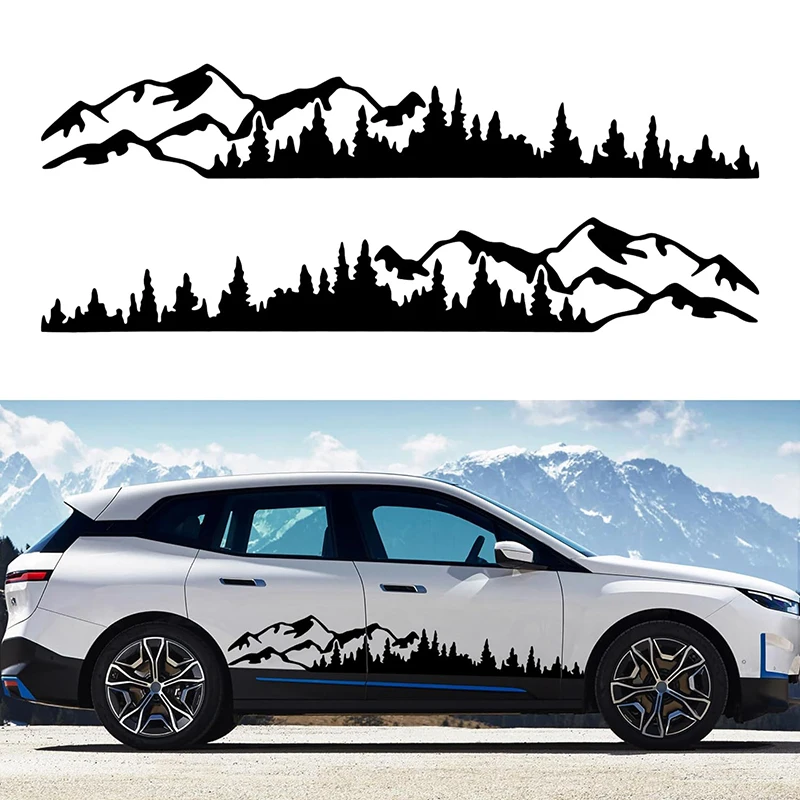 

2pcs Forest Vinyl Car Side Stickers Waterproof Car Door Decorative Stickers For All Car and Truck Body Side Stickers