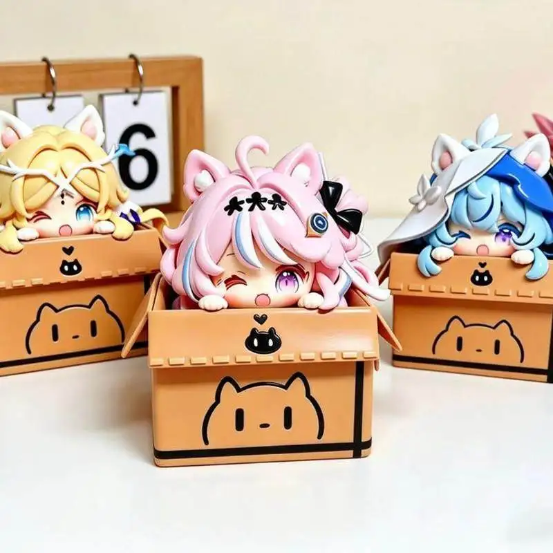 Wuthering Waves Shorekeeper Catixia Dania Niedliche Nekomimi Anime-Figur Kawaii Katzenohren-Figur Schreibtisch-Ornament Sammlerstück Geschenk