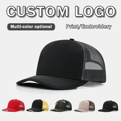American Retro 5-panel Color Matching Unisex Baseball Cap Custom Logo Summer Outdoor Sunscreen Mesh Breathable Truck Driver Hat
