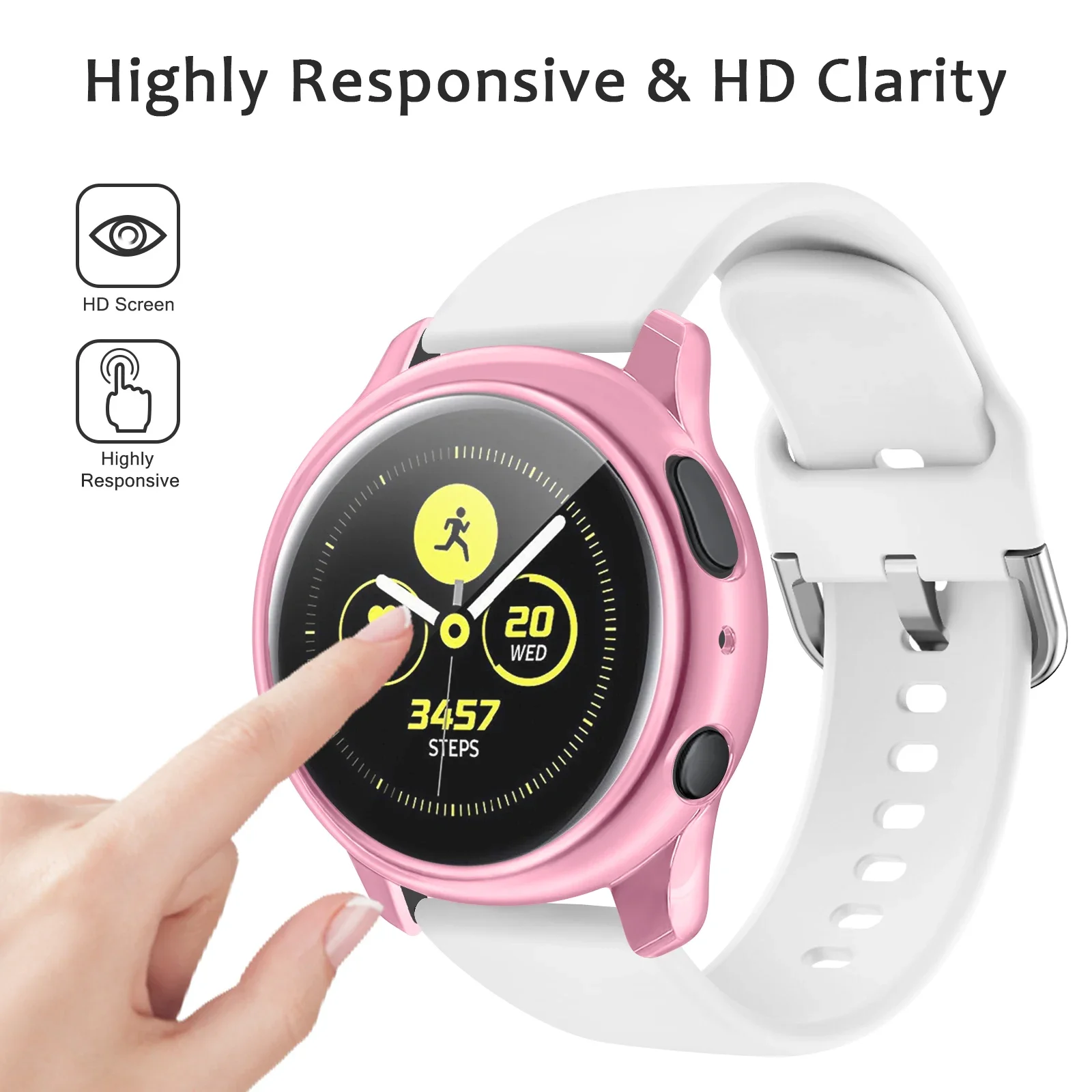 Case Screen Protector for Samsung Galaxy Watch Active 2 40mm 44mm TPU Bumper+Film Cover for Galaxy Watch Smartwatch Accessories