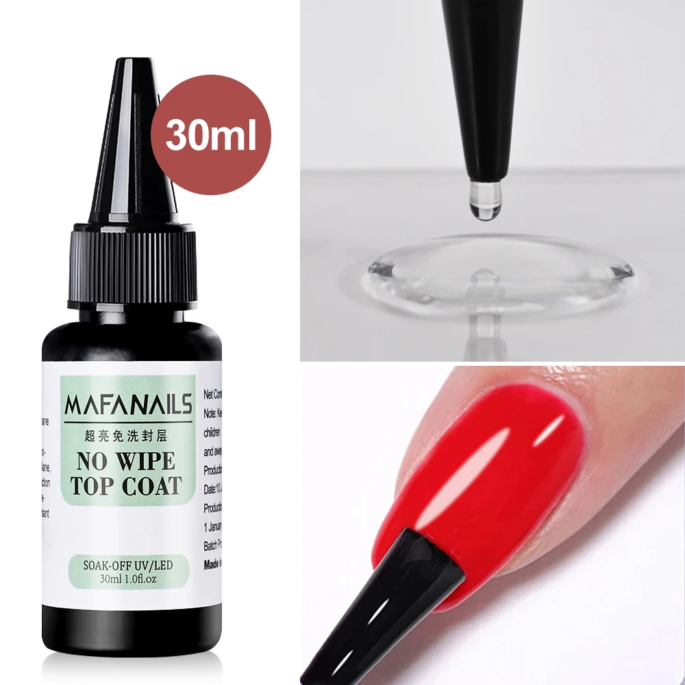 30Ml/Jar Professionele Niet Afvegen Top Nagellak Met Hard & Staal & Magnetische Mix Nagelgel Multifunctionele Manicure Gel & * & &