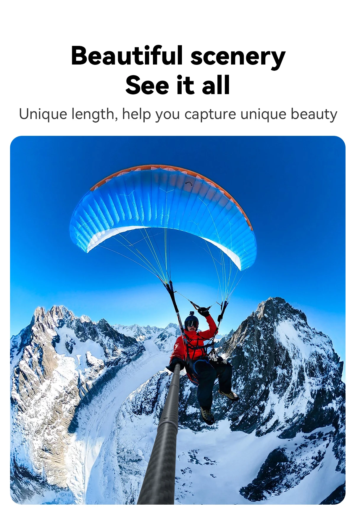 Telesin 3M 1,2M Unsichtbarer Carbonfaser-Selfie-Stick für Hero 13 12 11 10 9 DJI Action5 4 3 Insta360 X5 X4 Motorrad-Zubehör – Detail 6