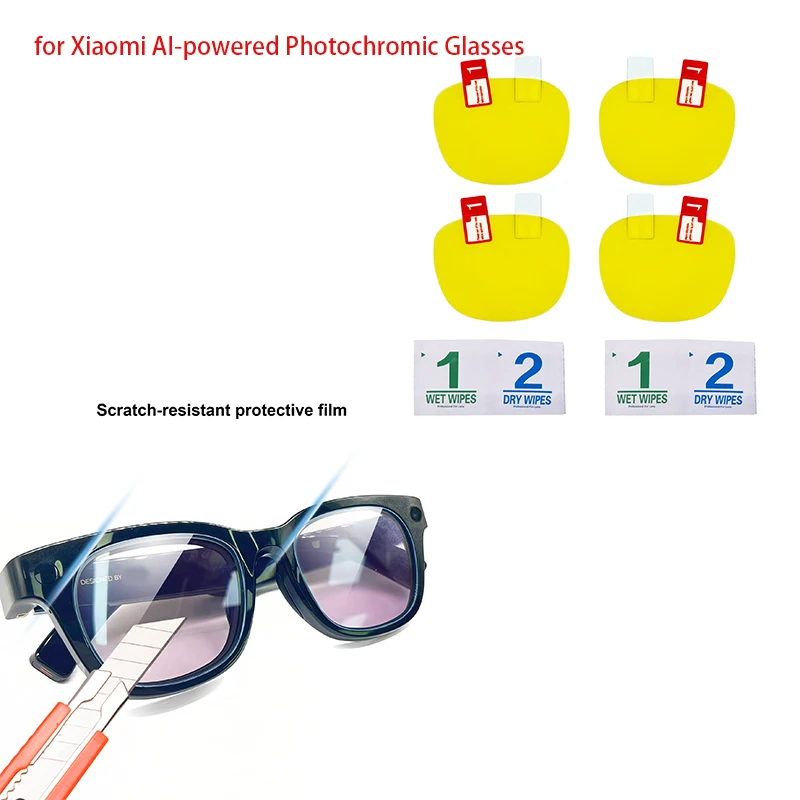 

Applicable for Xiaomi Smart Tinted Glasses with AI Protective Film set of high-definition anti-scratch AI glasses protectivefilm